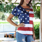 All American Girl V Neck Top