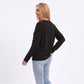 Thermal Waffle Knit Henley Top with Kangaroo Pocket