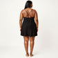 Plus Size Lace Trim Slip Nightgown Adjustable Spaghetti Straps Soft Flowy Sleep Dress Short Chemise