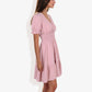 Short Sleeve Dress Smocked Waist Tiered Skirt