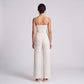 2-Piece Set Waffle Knit Ditsy Floral Camisole with Adjustable Straps and Relaxed Wide Leg Lounge Pants