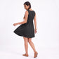 Button Front Mini Dress Sleeveless Babydoll A Line Dress
