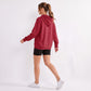 Snap Button Hooded Long Sleeve Pullover Sweatshirt