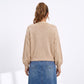 Bow Detail Open Front Knit Cardigan Sweater