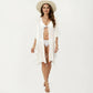 Open Front Swim Cover Up Kimono with Ruffle Sleeves Lightweight Beach Cardigan