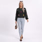 Colorful Bow Crew Neck Long Sleeve Knit Sweater