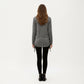 Long Sleeve V-Neck Top with Side Drawstring Ruched Hem