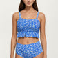Floral Print Ruffled Maternity Bikini Set with High-Waisted Bottoms