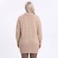 Plus Size Bow Detail Collared Sweater Dress