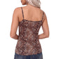 Leopard Print Scoop Neck Spaghetti Strap Camisole Tank Top