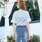 Crochet Floral Lace Short Sleeve Cropped Shrug
