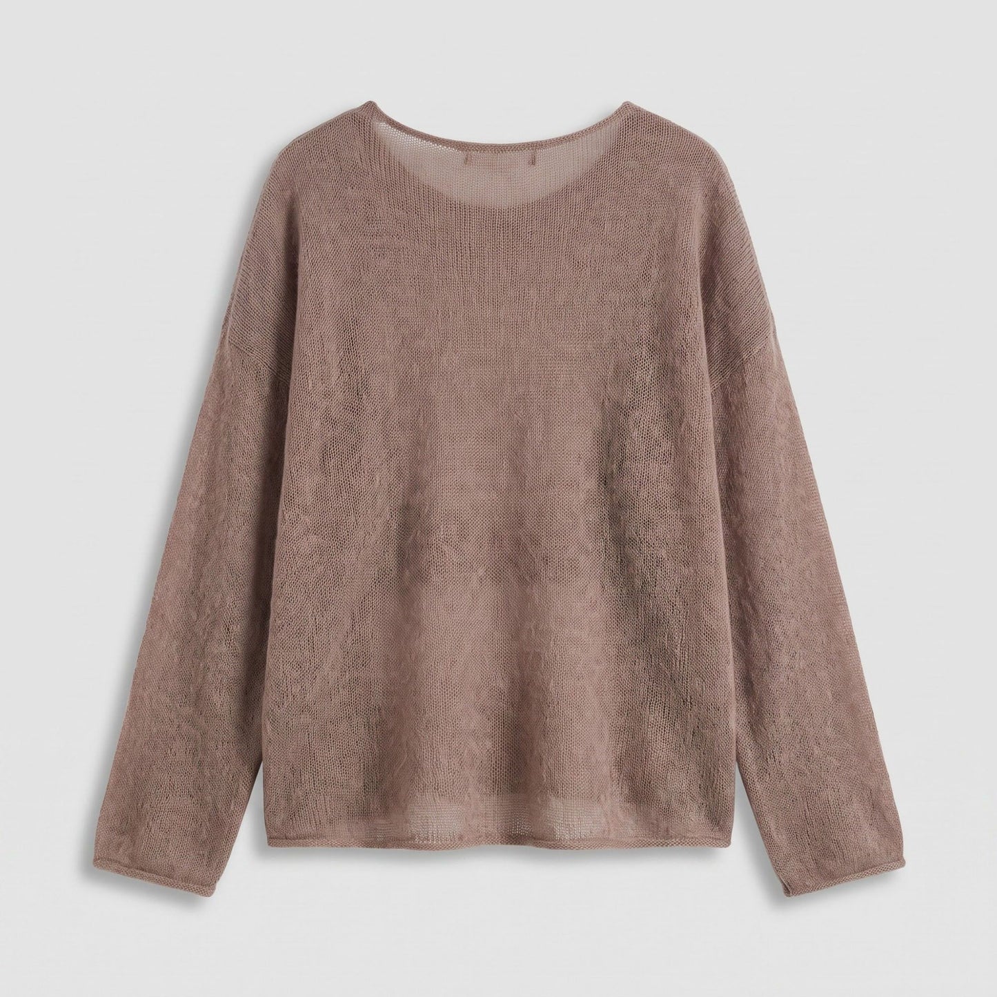 Sheer Loose Knit Long Sleeve Sweater