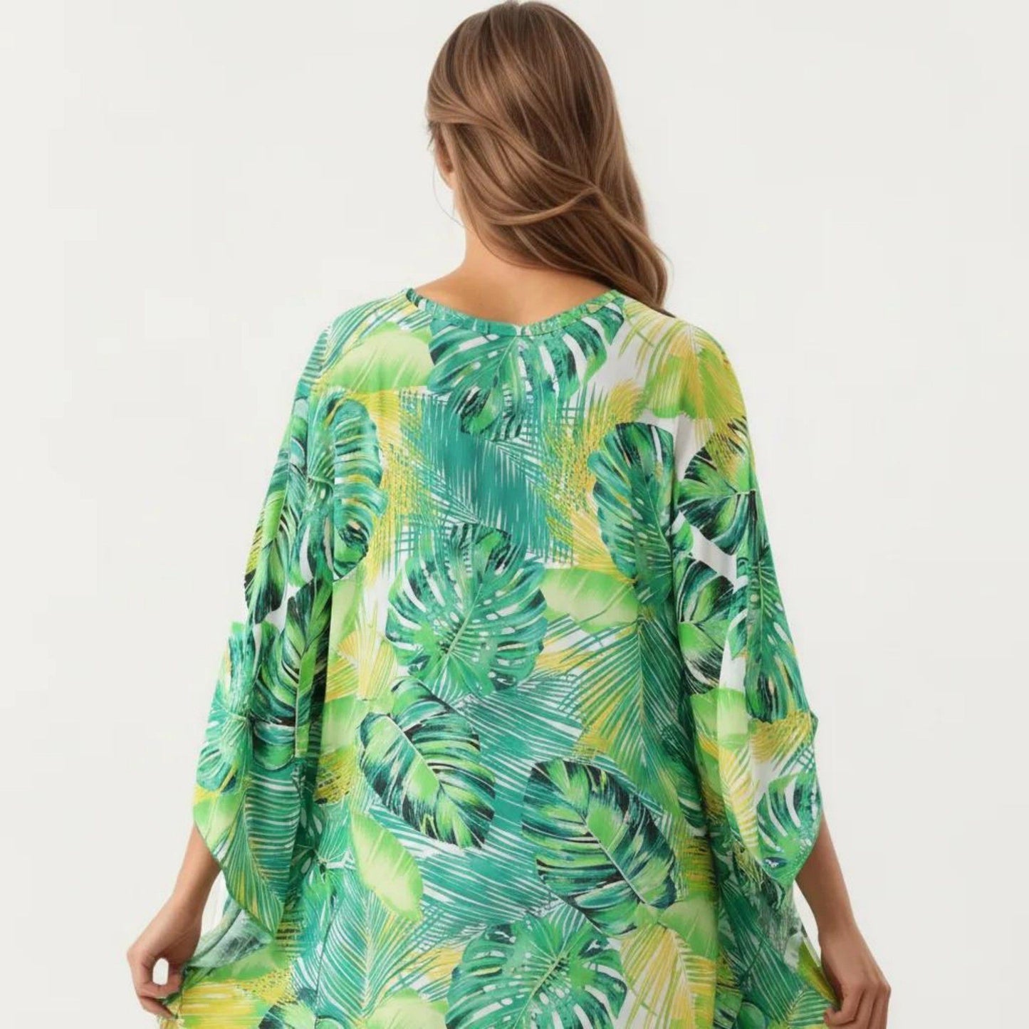 Paisley Print Maxi Dress with V-Neckline Short Sleeves and Relaxed Flowing Silhouette