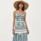 Sleeveless Maxi Dress with Adjustable Straps Tiered Skirt Printed Design Flowy Fit