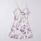 Floral Satin Slip Chemise Nightgown