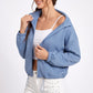 Quilted Full Zip Jacket with Collared Neckline