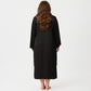Plus Size 2-Piece Satin Nightgown Set with Long Sleeve Open Front Robe Sleeveless Slip Dress Sleepwear