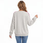 Contrast Piping Long Sleeve Relaxed Sweatshirt