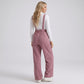 Maternity Corduroy Overall Jumpsuit with Adjustable Straps and Wide Leg Fit