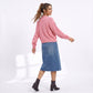 Bow Detail Open Front Knit Cardigan Sweater