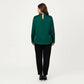 Plus Size Long Sleeve Blouse with Tie Neck Detail Relaxed Fit Silky Smooth Fabric