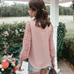 Chiffon Blouse Swiss Dot Long Sleeve Top