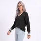 Long Sleeve Collared V Neck Knit Pullover Sweater