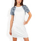 Short Sleeve Leopard Print Raglan Dress