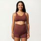 Two-Piece Maternity Swimwear Set with Cropped Tank Top and High-Waisted Shorts