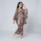 2-Piece Leopard Print Nightgown Robe Set with Spaghetti Strap Dress