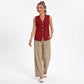 Button Front Sweater Vest V Neck Sleeveless Knit Pocket Top