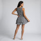 Gingham Sleeveless Smocked Mini Dress with Tiered Ruffle Skirt