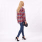Plaid Button Front Long Sleeve Shirt with Flap Chest Pockets