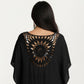 Crochet Medallion Swim Cover Up Dress with Tassel Trim and Relaxed Boho Silhouette