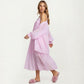 2-Piece Set Square Neck Nightgown and Long Sleeve Robe Pajama Set