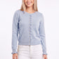 Ruffle Trim Button-Front Knit Cardigan