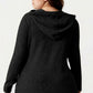 Plus Size Long Sleeve Hooded Maxi Dress with Relaxed Fit Silhouette and Soft Flowy Hem
