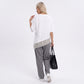 Lace Trim T-Shirt Asymmetric Hem Short Sleeve Crew Neck Top