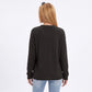 Thermal Waffle Knit Henley Top with Kangaroo Pocket