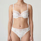 Delicate Floral Embroidered Sheer Lace Underwire Bra and Panty Set