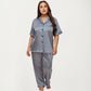 Plus Size 2-Piece Floral Kimono Robe Set with Short Sleeve Open Front Longline Cover Up and Matching Inner Dress