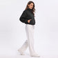 Quilted Full Zip Jacket with Collared Neckline