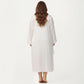 Plus Size 2-Piece Satin Nightgown Set with Long Sleeve Open Front Robe Sleeveless Slip Dress Sleepwear