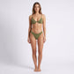 Ribbed Underwire Bikini Set with Adjustable Straps and High Cut Bottom