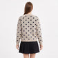 Polka Dot Crewneck Long Sleeve Pullover Sweater