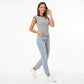 Striped Sleeveless Top Crew Neck Contrast Trim Knit Tank