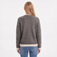 Contrast Trim Layered V Neck Button Front Cardigan