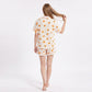 2-Piece Set Fruit Print Button Front Pajama Top and Relaxed Pants Sleepwear