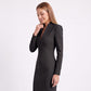 Long Sleeve Maxi Dress with Deep V Neck and Back Slit