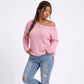 Plus Size Scoop Neck Relaxed Fit Knit Sweater